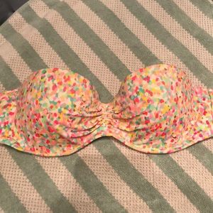 Victoria’s sec. strapless bikini top multicolor34C
